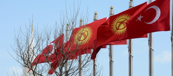 Кыргызстандын жана Түркиянын желектери. Архив - Sputnik Кыргызстан
