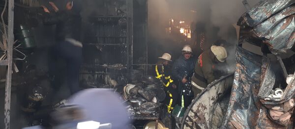 Ош базарындагы өрт Ош базарындагы өрт - Sputnik Кыргызстан