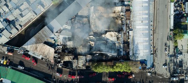 Ош базарындагы үчүнчү өрт Ош базарындагы үчүнчү өрт - Sputnik Кыргызстан