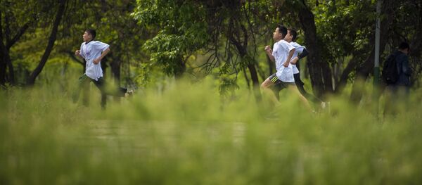 Детский забег Fun Run  в парке Победы - Sputnik Кыргызстан