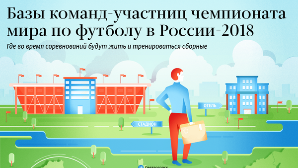 Где будут находиться базы сборных во время Чемпионата мира по футболу - Sputnik Кыргызстан