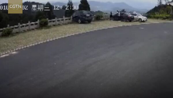 Водитель перепутал газ с тормозом, и авто упало с обрыва — видео - Sputnik Кыргызстан