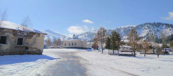 Снег в селе Жыргалан Ак-Сууйского района Иссык-Кульской области - Sputnik Кыргызстан