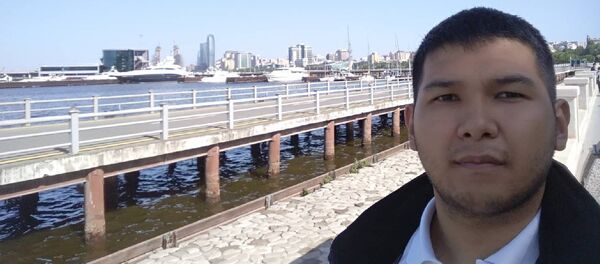 Болельщик сборной Кыргызстана по футболу Эсеннур Алмазбеков - Sputnik Кыргызстан