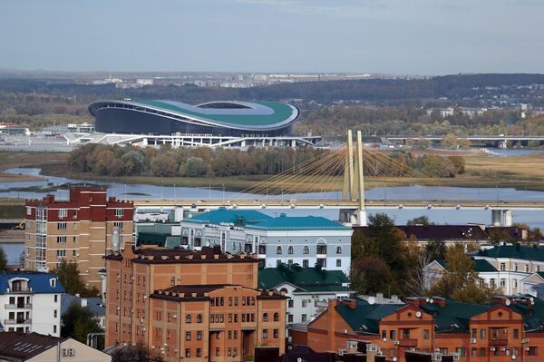 Вид на мост Миллениум и стадион Казань-Арена - Sputnik Кыргызстан