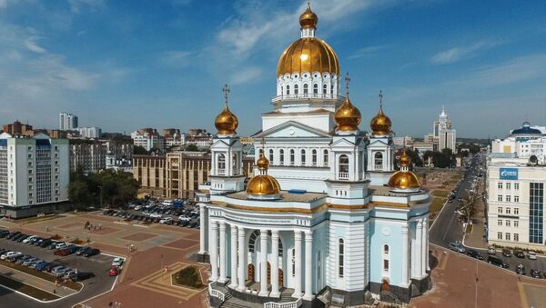 Кафедральный собор святого праведного воина Феодора Ушакова в городе Саранске - Sputnik Кыргызстан