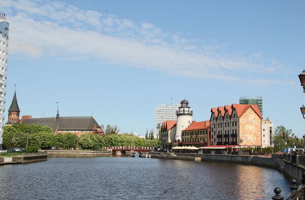 Вид на Кафедральный собор и Рыбную деревню - Sputnik Кыргызстан