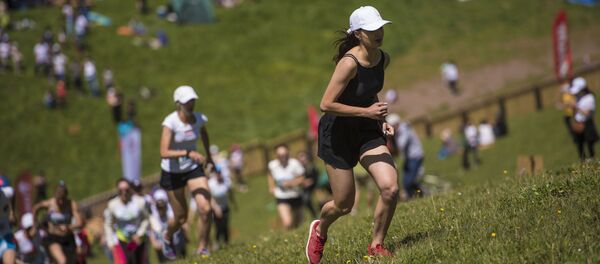 Забег Апхилл-2018 на горнолыжной базе Чункурчак Забег Апхилл-2018 на горнолыжной базе Чункурчак - Sputnik Кыргызстан