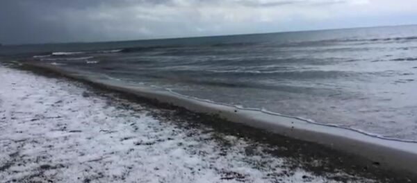 Жайдын саратанында Ысык-Көлгө мөндүр жаады. Видео - Sputnik Кыргызстан