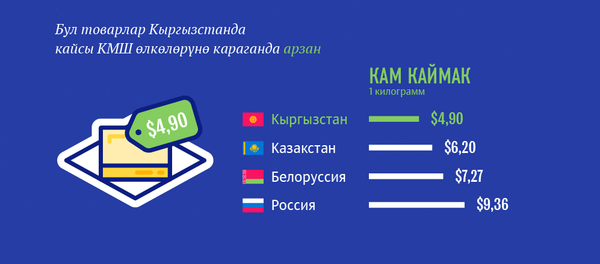 Кыргызстанда кайсы товарлар КМШ мамлекеттерине караганда арзан - Sputnik Кыргызстан