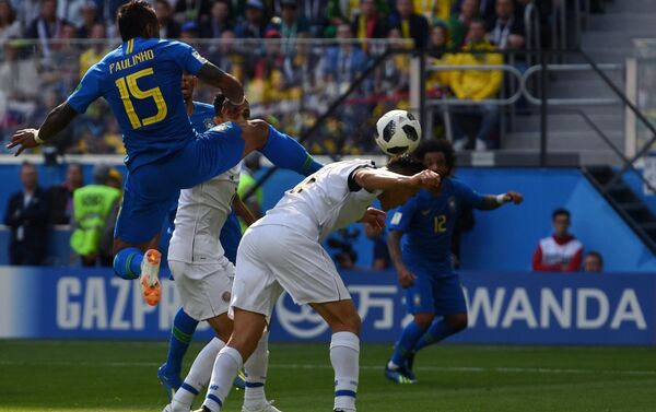 Сборная Бразилии обыграла команду Коста-Рики на Чемпионате мира по футболу со счетом 2:0. - Sputnik Кыргызстан