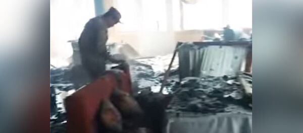 Что осталось от сгоревшего ресторана в Бишкеке. Видео МЧС Что осталось от сгоревшего ресторана в Бишкеке. Видео МЧС - Sputnik Кыргызстан