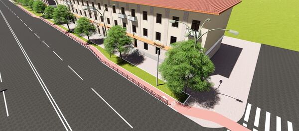 Постройка велодорожки на проспекте Манаса/Чингиза Айтматова в Бишкеке - Sputnik Кыргызстан