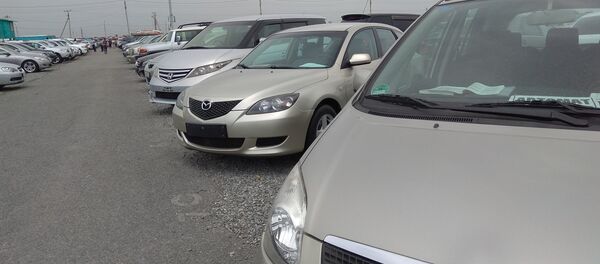 Автомобили выставленные на продажу на авторынке РИОМ Авто в селе Военно-Антоновка. Архивное фото - Sputnik Кыргызстан