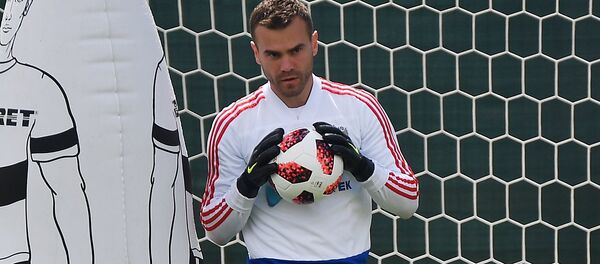 Россия курама командасынын дарбазачысы Игорь Акинфеев. Архив - Sputnik Кыргызстан