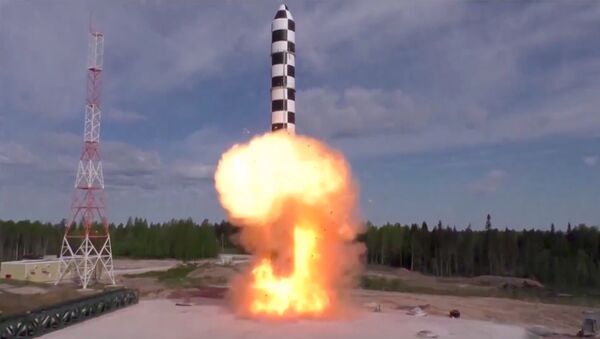 Испытания тяжелой межконтинентальной баллистической ракеты Сармат. Архивное фото - Sputnik Кыргызстан