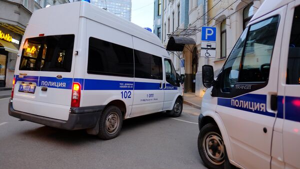 Автомобили полиции на улице Москвы. - Sputnik Кыргызстан