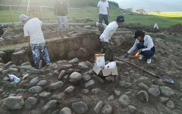 Раскопки ведут сотрудники Национальной академии наук, работу начали 21 июля - Sputnik Кыргызстан
