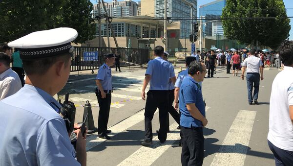 Взрыв у здания посольства США в Пекине - Sputnik Кыргызстан