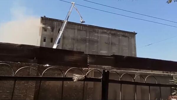 В Бишкеке горит крупный мукомольный комбинат — прямая трансляция - Sputnik Кыргызстан