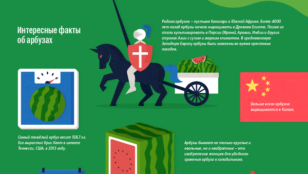 Интересные факты об арбузе, которые вы могли не знать — инфографика - Sputnik Кыргызстан