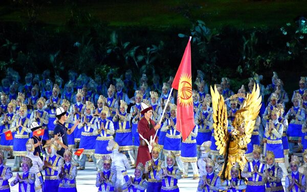Мероприятие состоялось вчера, 18 августа, на стадионе Гелора Бунг Карно в Джакарте - Sputnik Кыргызстан
