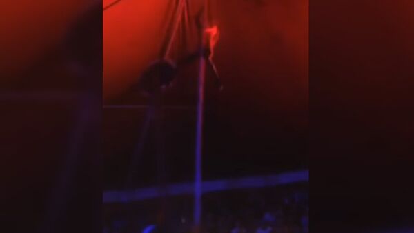 Артистка цирка упала с высоты на глазах у зрителей — видео из Казахстана - Sputnik Кыргызстан