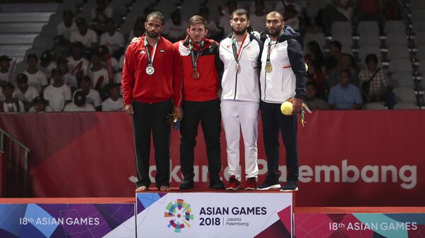 Азиатские игры 2018. Джиу-джитсу 85 кг. Награждение Азиатские игры 2018. Джиу-джитсу 85 кг. Награждение - Sputnik Кыргызстан