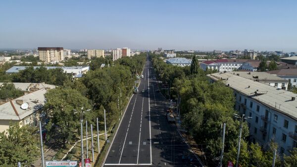 Вид на проспект Чингиза Айтматова Бишкека с высоты. Архивное фото - Sputnik Кыргызстан