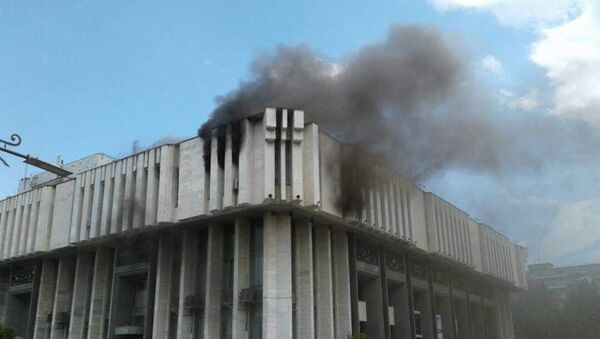 Пожар в Национальной филармонии в Бишкеке - Sputnik Кыргызстан