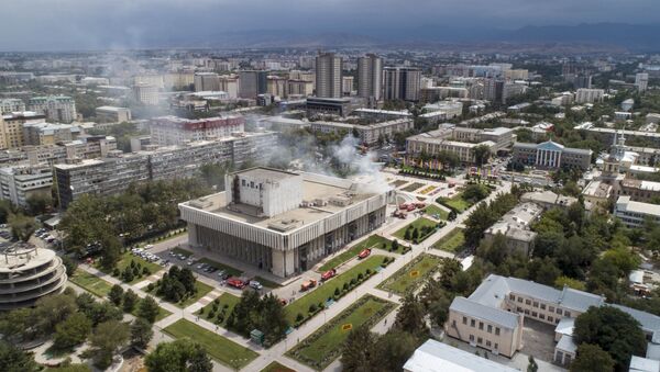Пожар в Национальной филармонии имени Токтогула Сатылганова - Sputnik Кыргызстан