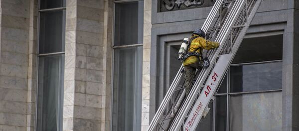 Пожар в Национальной филармонии имени Токтогула Сатылганова - Sputnik Кыргызстан