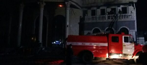 Пожар в кафе Арзу в селе Лебединовка - Sputnik Кыргызстан