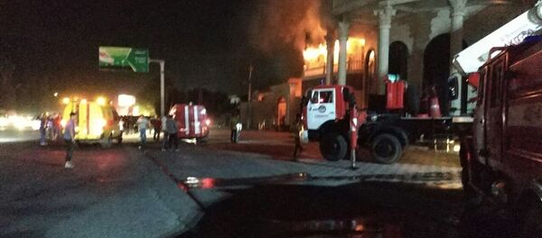 Пожар в кафе Арзу в селе Лебединовка - Sputnik Кыргызстан