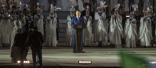 Церемония открытия III Всемирных игр кочевников Церемония открытия III Всемирных игр кочевников - Sputnik Кыргызстан