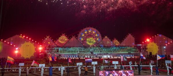 Церемония открытия III Всемирных игр кочевников Церемония открытия III Всемирных игр кочевников - Sputnik Кыргызстан