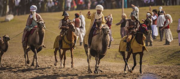 III Всемирные игры кочевников. 2 день. Торжественная церемония открытия этногородка в урочище Кырчын - Sputnik Кыргызстан