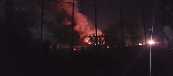 Пожар на рынке Мадина в Бишкеке - Sputnik Кыргызстан