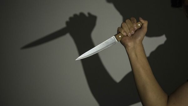 Мужчина с ножом в руке. Иллюстративное фото - Sputnik Кыргызстан