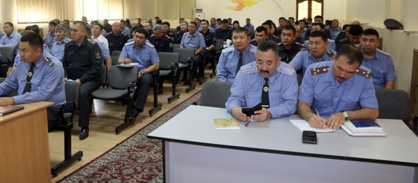 Сдача зачета руководителями главного и районных управлений внутренних дел Бишкека - Sputnik Кыргызстан