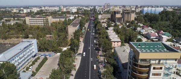 Вид на проспект Чингиза Айтматова Бишкека с высоты. Архивное фото - Sputnik Кыргызстан