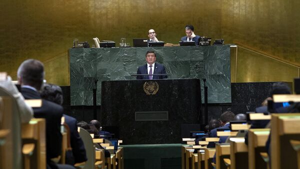 Выступление президента КР Сооронбая Жээнбекова на 73-й сессии Генеральной Ассамблеи ООН - Sputnik Кыргызстан