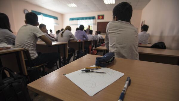 Школьники на уроке. Архивное фото - Sputnik Кыргызстан