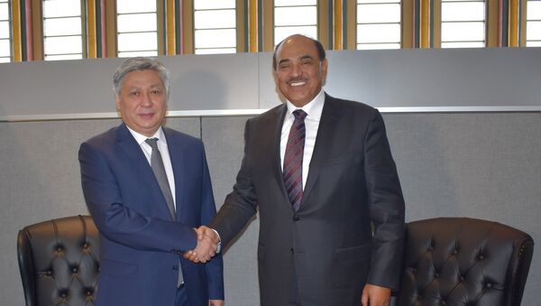 Встреча главы МИД Эрлана Абдылдаева с вице-премьер-министром, министром иностранных дел Кувейта шейхом Сабахом аль-Халид аль-Хамад аль-Сабахом - Sputnik Кыргызстан
