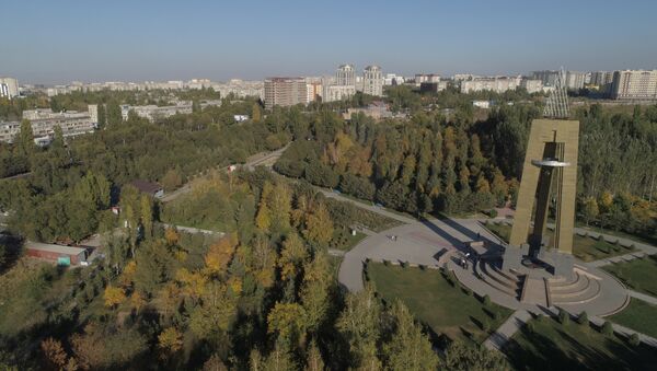 Потрясающе! Осенний Бишкек сняли с дрона — видео - Sputnik Кыргызстан