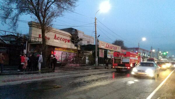 Пожар в кафе Ассорти в Бишкеке - Sputnik Кыргызстан