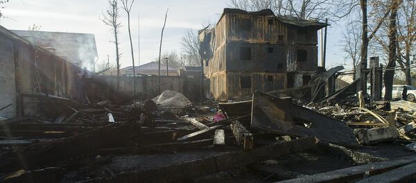 Бишкекте кампадан чыккан өрттөн кийинки көрүнүш. Асмандан тартылган видео - Sputnik Кыргызстан