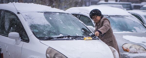 Снегопад в Бишкеке - Sputnik Кыргызстан