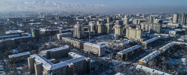 Вид на дневной Бишкек с дрона после снегопада. Архивное фото - Sputnik Кыргызстан