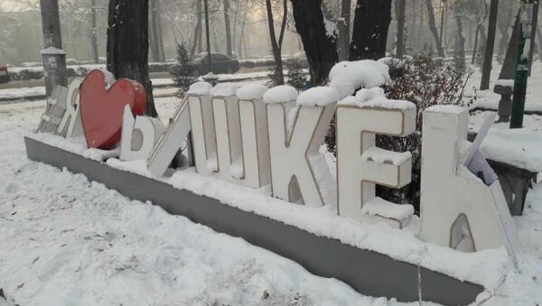 Повреждение вандалом инсталляции Я люблю Бишкек - Sputnik Кыргызстан